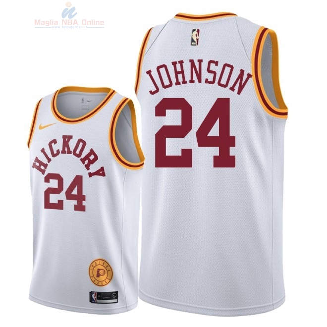 Acquista Maglia NBA Nike Indiana Pacers #24 Alize Johnson Retro Bianco 2018