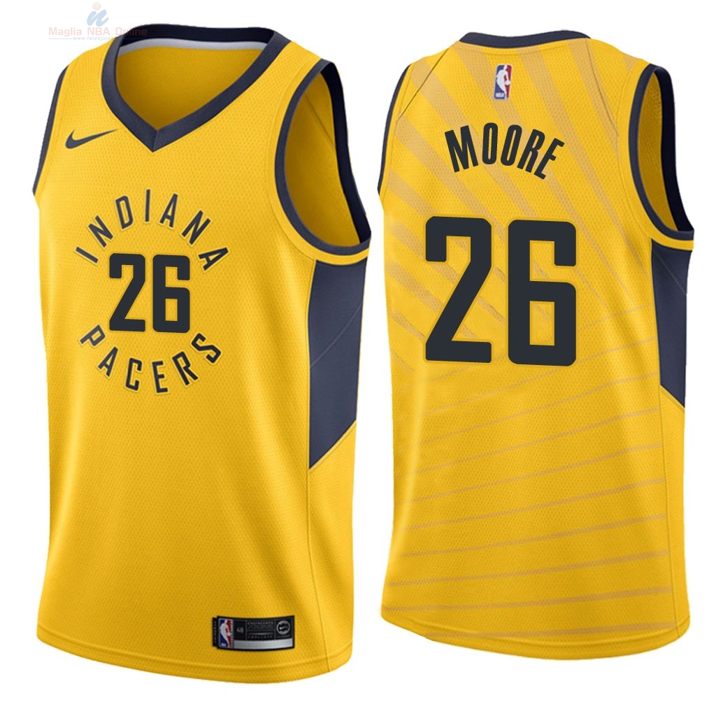 Acquista Maglia NBA Nike Indiana Pacers #26 Ben Moore Giallo Statement 2018