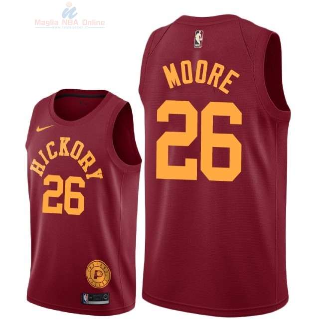 Acquista Maglia NBA Nike Indiana Pacers #26 Ben Moore Nike Retro Granate 2018-19