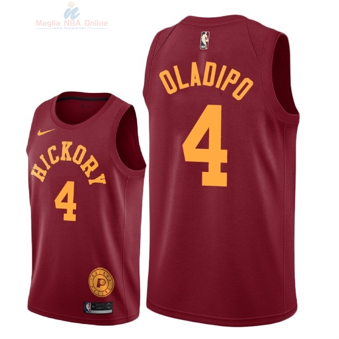 Acquista Maglia NBA Nike Indiana Pacers #4 Victor Oladipo Nike Retro Granate 2018-19