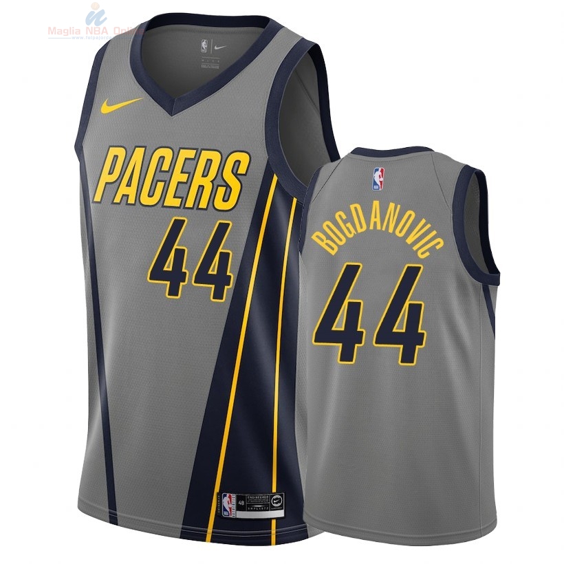 Acquista Maglia NBA Nike Indiana Pacers #44 Bojan Bogdanovic Nike Grigio Città 2018-19