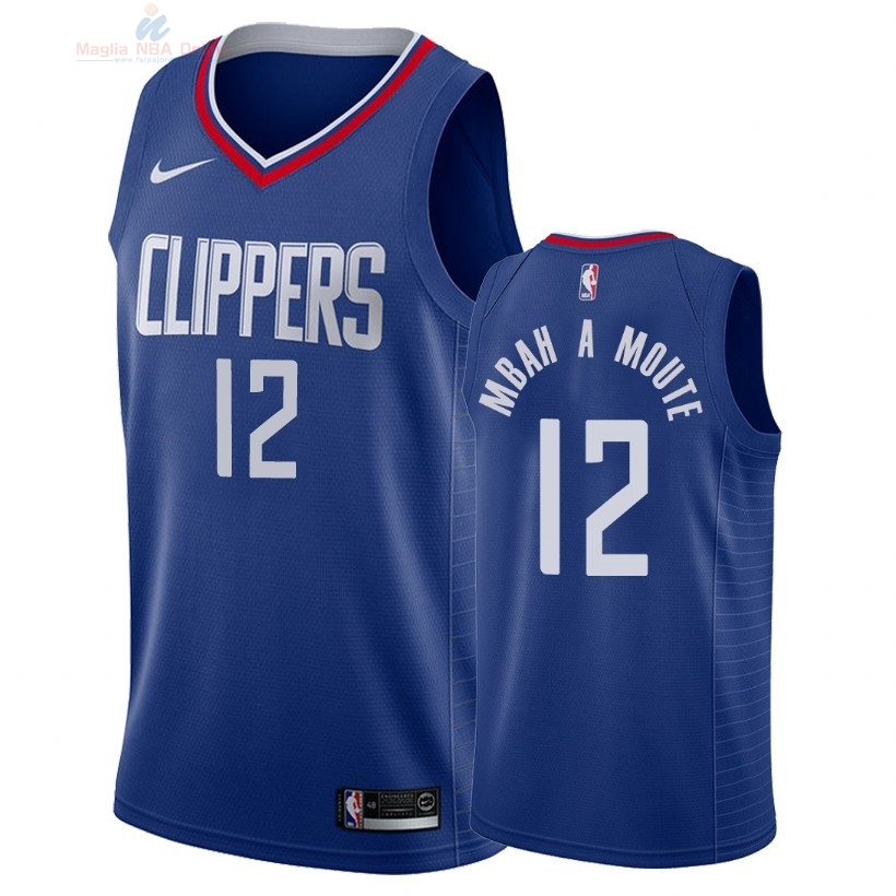 Acquista Maglia NBA Nike Los Angeles Clippers #12 Luc Mbah a Moute Blu Icon 2018