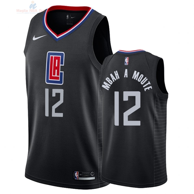 Acquista Maglia NBA Nike Los Angeles Clippers #12 Luc Mbah a Moute Nero Statement 2018