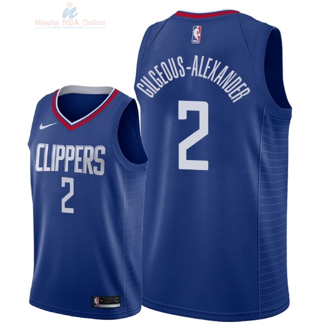 Acquista Maglia NBA Nike Los Angeles Clippers #2 Shai Gilgeous Alexander Blu Icon 2018