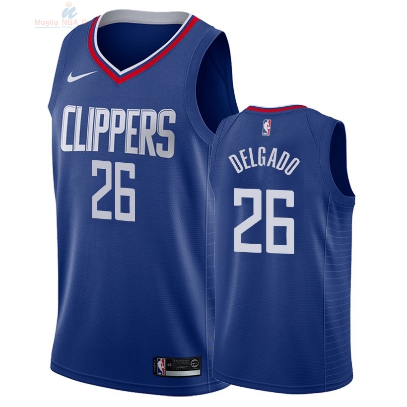 Acquista Maglia NBA Nike Los Angeles Clippers #26 Angel Delgado Blu Icon 2018