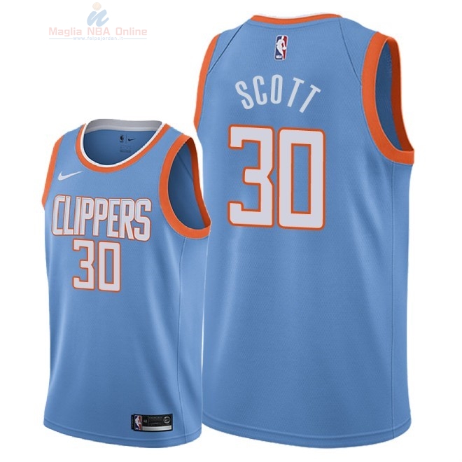 Acquista Maglia NBA Nike Los Angeles Clippers #30 Mike Scott Nike Blu Città 2018