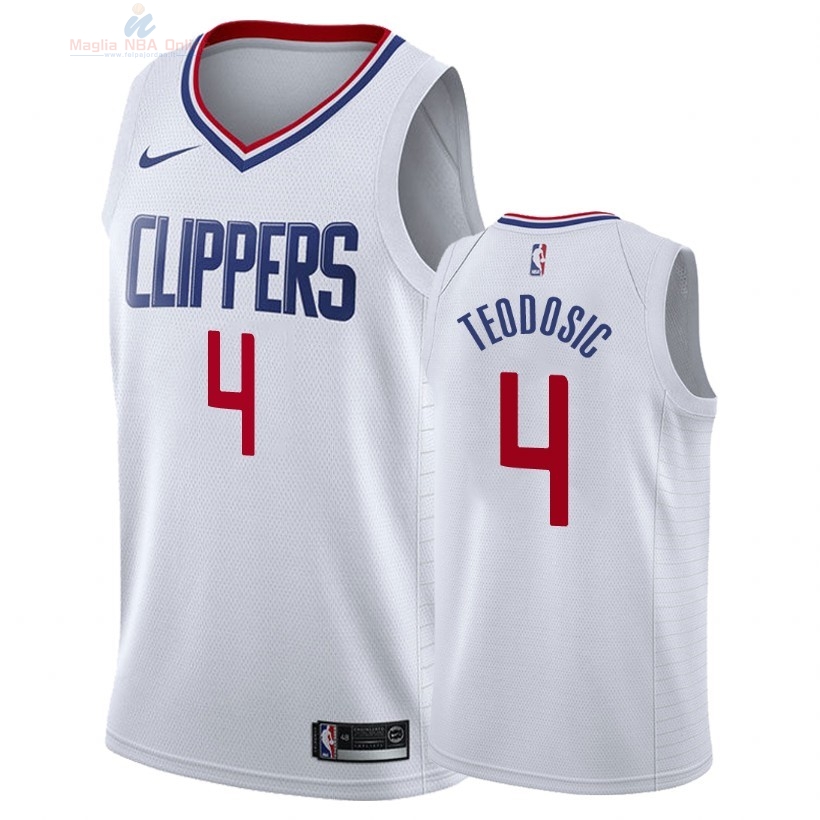 Acquista Maglia NBA Nike Los Angeles Clippers #4 Milos Teodisic Bianco Association 2018