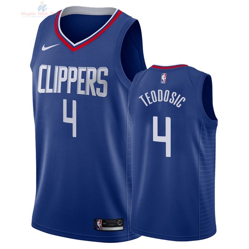 Acquista Maglia NBA Nike Los Angeles Clippers #4 Milos Teodisic Blu Icon 2018