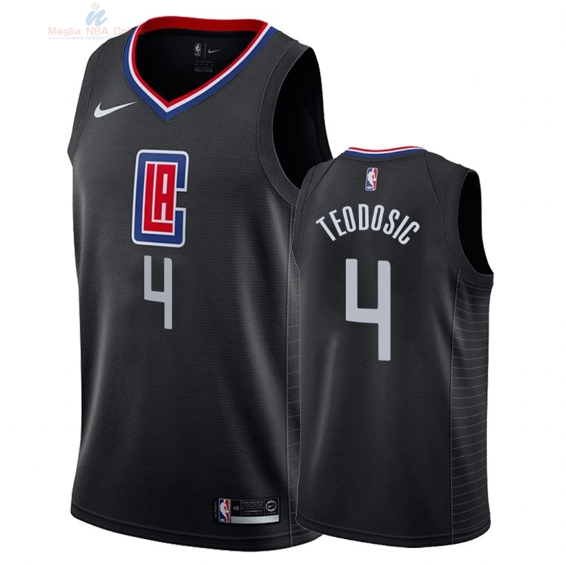 Acquista Maglia NBA Nike Los Angeles Clippers #4 Milos Teodisic Nero Statement 2018