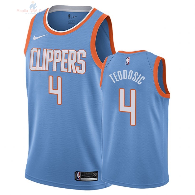 Acquista Maglia NBA Nike Los Angeles Clippers #4 Milos Teodisic Nike Blu Città 2018