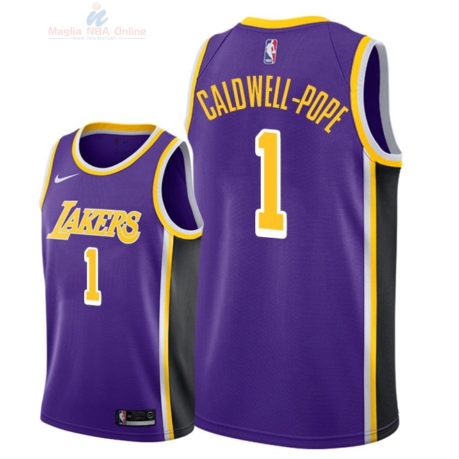 Acquista Maglia NBA Nike Los Angeles Lakers #1 Kentavious Caldwell Pope Porpora Statement 2018-19