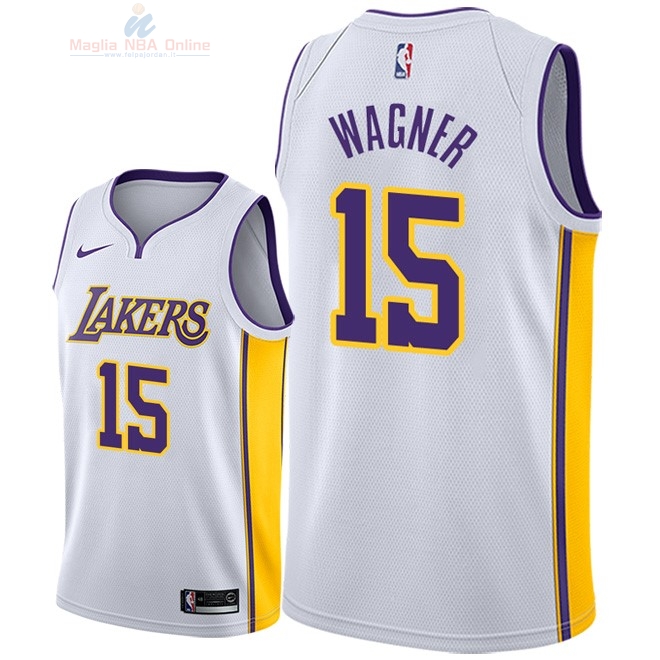 Acquista Maglia NBA Nike Los Angeles Lakers #15 Moritz Wagner Bianco Association 2018