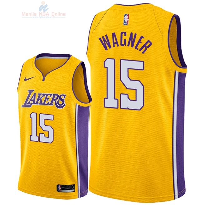 Acquista Maglia NBA Nike Los Angeles Lakers #15 Moritz Wagner Giallo Icon 2018