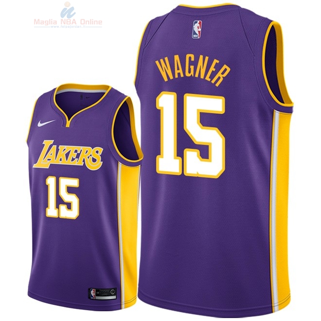 Acquista Maglia NBA Nike Los Angeles Lakers #15 Moritz Wagner Porpora Statement 2018
