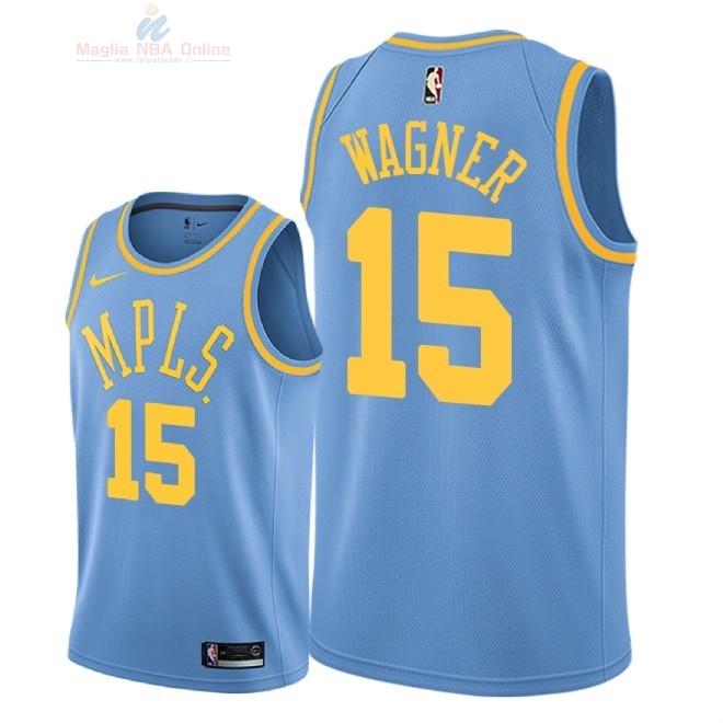 Acquista Maglia NBA Nike Los Angeles Lakers #15 Moritz Wagner Retro Blu 2018