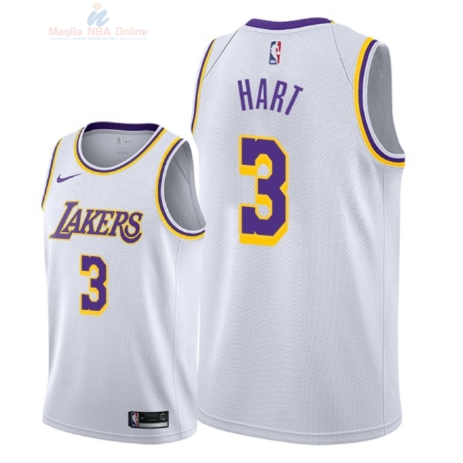 Acquista Maglia NBA Nike Los Angeles Lakers #3 Josh Hart Bianco Association 2018-19