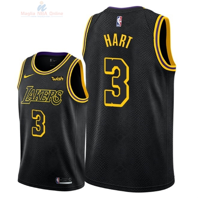 Acquista Maglia NBA Nike Los Angeles Lakers #3 Josh Hart Nero Città 2018