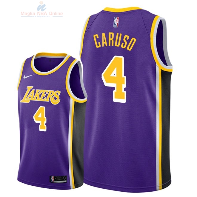 Acquista Maglia NBA Nike Los Angeles Lakers #4 Alex Caruso Porpora Statement 2018-19