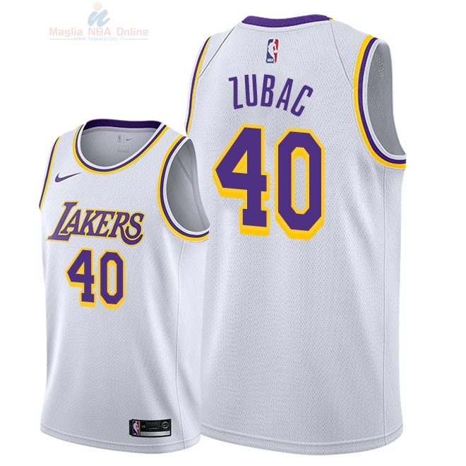 Acquista Maglia NBA Nike Los Angeles Lakers #40 Ivica Zubac Bianco Association 2018-19