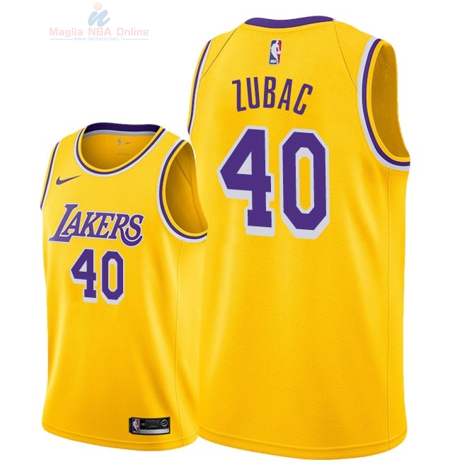 Acquista Maglia NBA Nike Los Angeles Lakers #40 Ivica Zubac Giallo Icon 2018-19