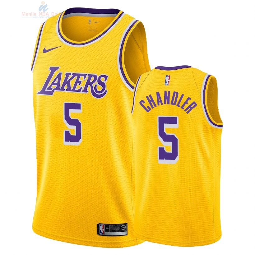 Acquista Maglia NBA Nike Los Angeles Lakers #5 Tyson Chandler Giallo Icon 2018