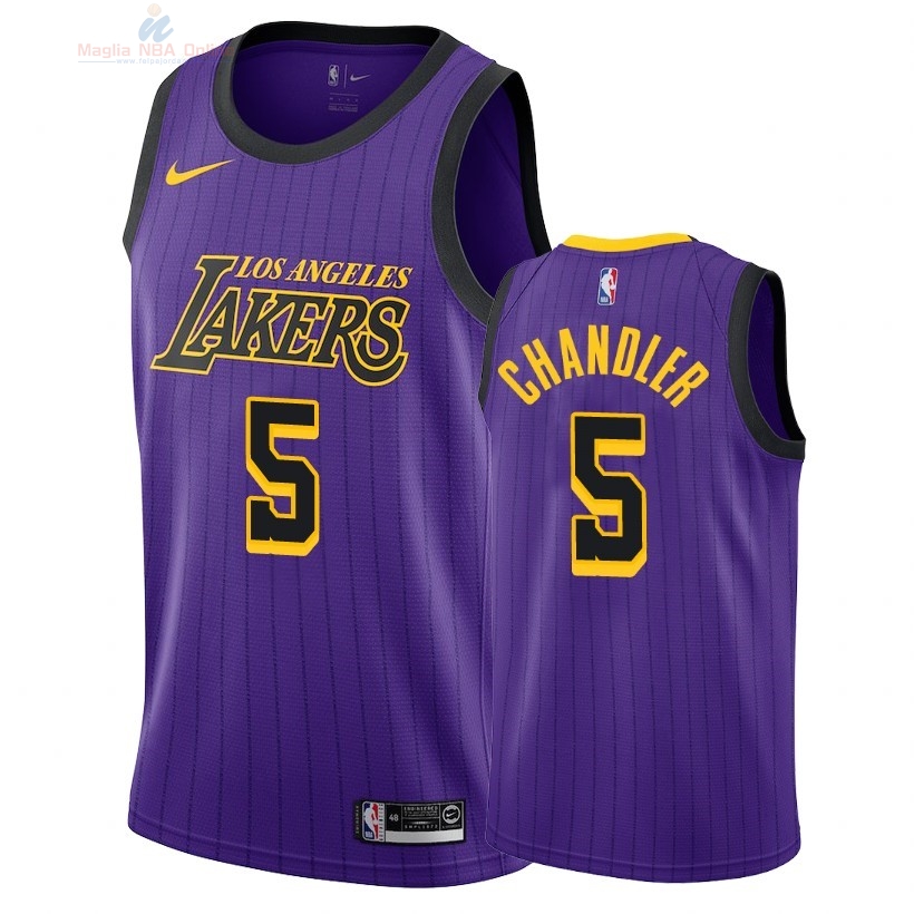 Acquista Maglia NBA Nike Los Angeles Lakers #5 Tyson Chandler Nike Porpora Città 2018-19