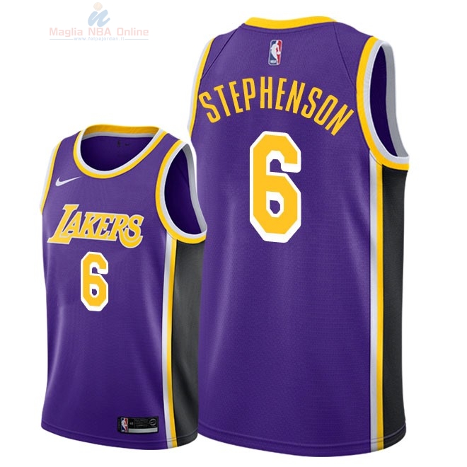 Acquista Maglia NBA Nike Los Angeles Lakers #6 Lance Stephenson Porpora Statement 2018-19