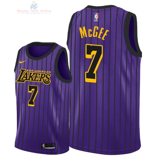 Acquista Maglia NBA Nike Los Angeles Lakers #7 JaVale McGee Nike Porpora Città 2018-19