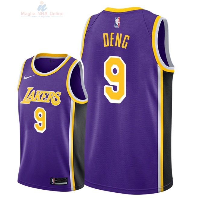 Acquista Maglia NBA Nike Los Angeles Lakers #9 Luol Deng Porpora Statement 2018-19