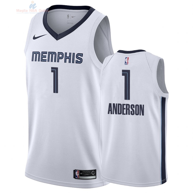 Acquista Maglia NBA Nike Memphis Grizzlies #1 Kyle Anderson Bianco Association 2018-19