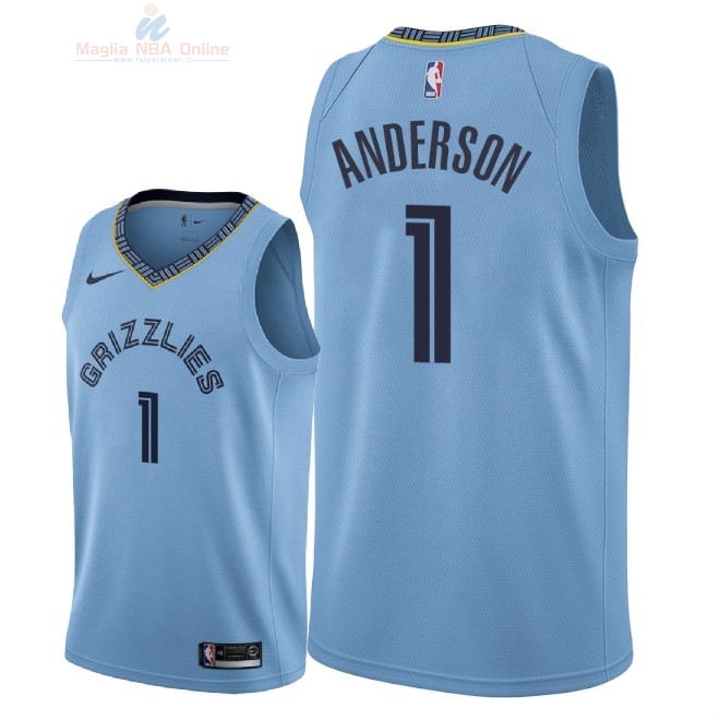 Acquista Maglia NBA Nike Memphis Grizzlies #1 Kyle Anderson Blu Statement 2018-19