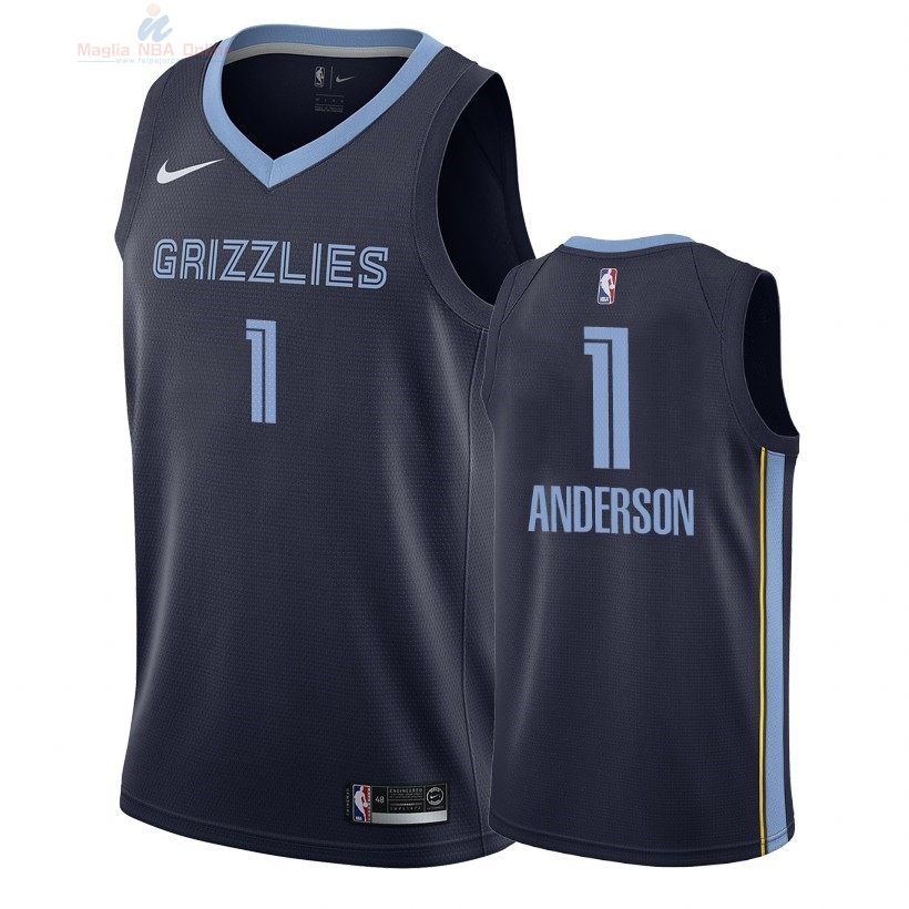 Acquista Maglia NBA Nike Memphis Grizzlies #1 Kyle Anderson Marino Icon 2018-19