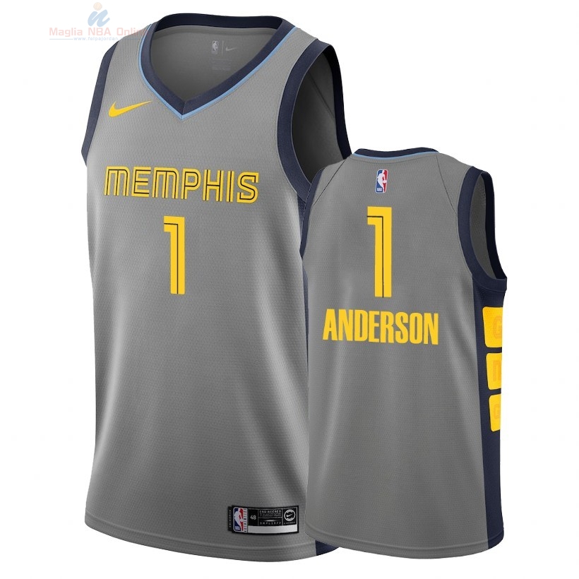 Acquista Maglia NBA Nike Memphis Grizzlies #1 Kyle Anderson Nike Grigio Città 2018-19