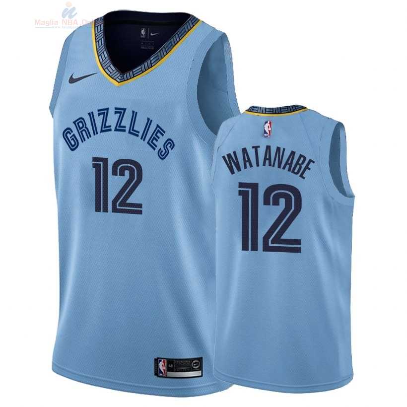 Acquista Maglia NBA Nike Memphis Grizzlies #12 Yuta Watanabe Blu Statement 2018-19