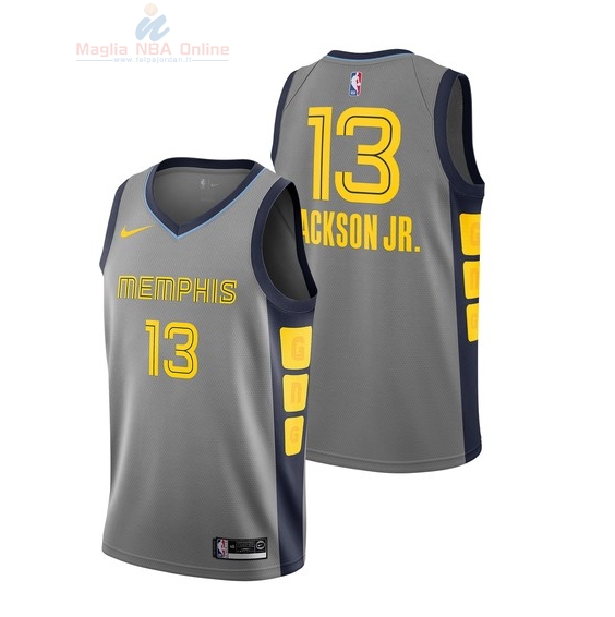 Acquista Maglia NBA Nike Memphis Grizzlies #13 Jaren Jackson Jr Nike Grigio Città 2018-19