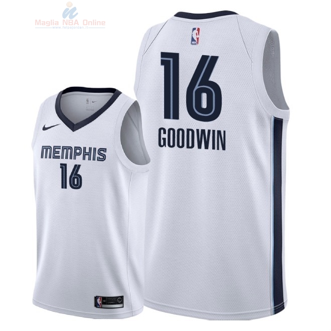 Acquista Maglia NBA Nike Memphis Grizzlies #16 Brandon Goodwin Bianco Association 2018-19