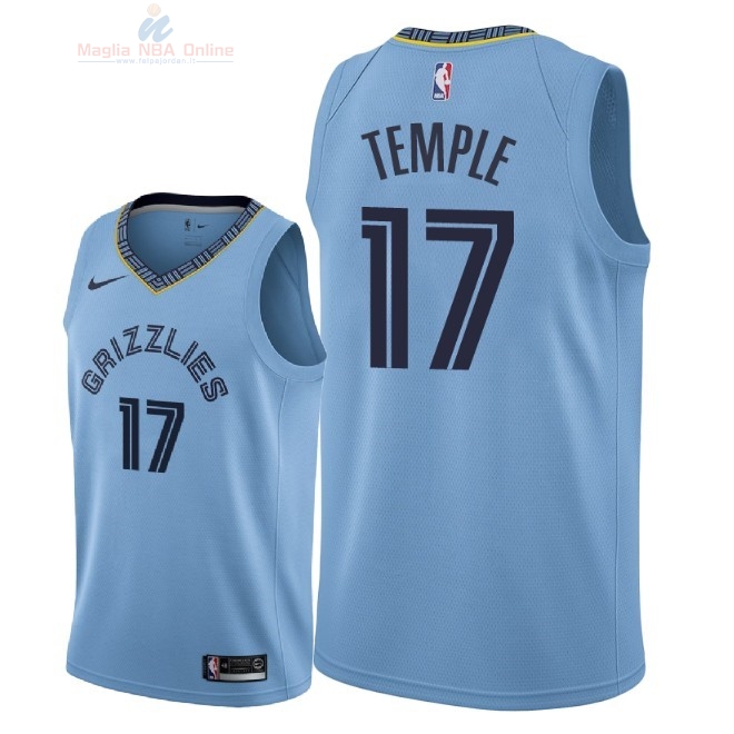 Acquista Maglia NBA Nike Memphis Grizzlies #17 Garrett Temple Blu Statement 2018-19