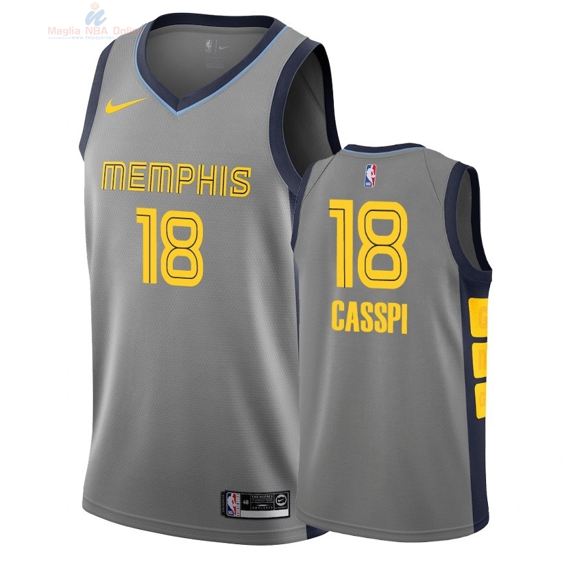 Acquista Maglia NBA Nike Memphis Grizzlies #18 Omri Casspi Nike Grigio Città 2018-19