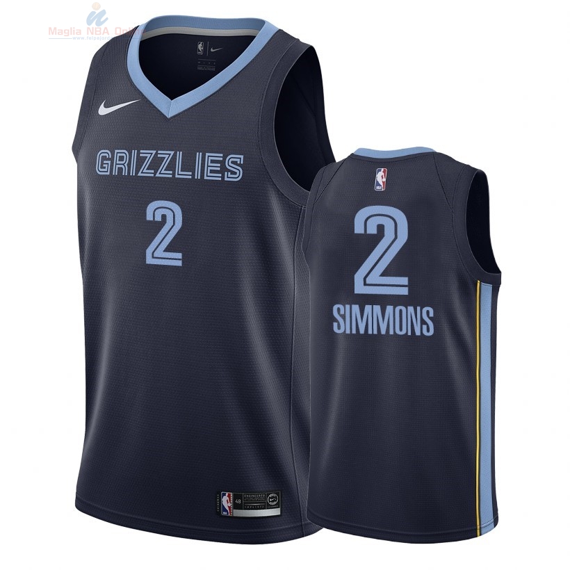 Acquista Maglia NBA Nike Memphis Grizzlies #2 Kobi Simmons Marino Icon 2018-19