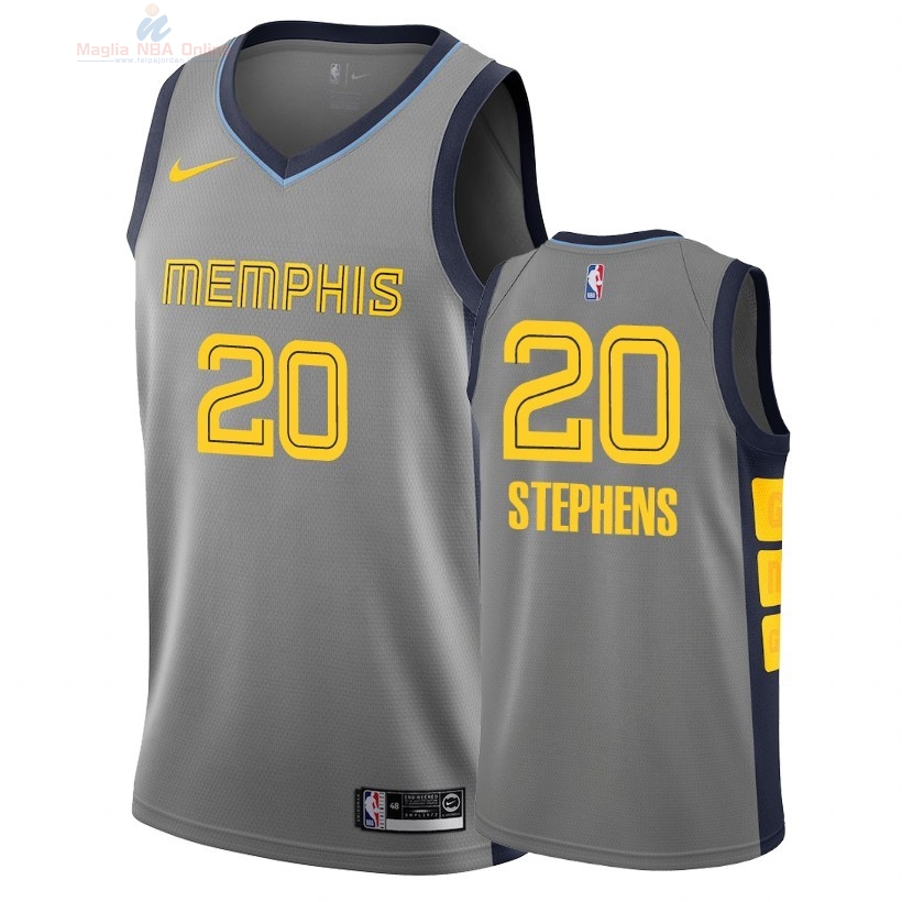 Acquista Maglia NBA Nike Memphis Grizzlies #20 D.J. Stephens Nike Grigio Città 2018-19