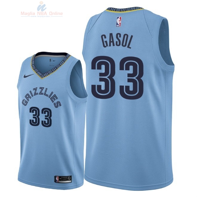 Acquista Maglia NBA Nike Memphis Grizzlies #33 Marc Gasol Blu Statement 2018-19