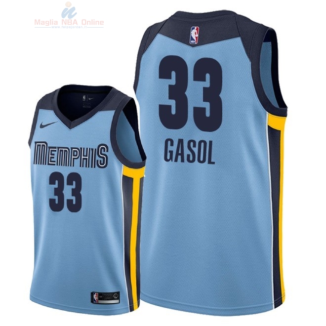 Acquista Maglia NBA Nike Memphis Grizzlies #33 Marc Gasol Blu Statement 2018