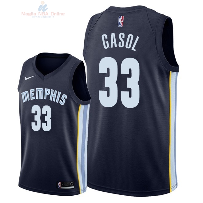 Acquista Maglia NBA Nike Memphis Grizzlies #33 Marc Gasol Marino Icon 2018