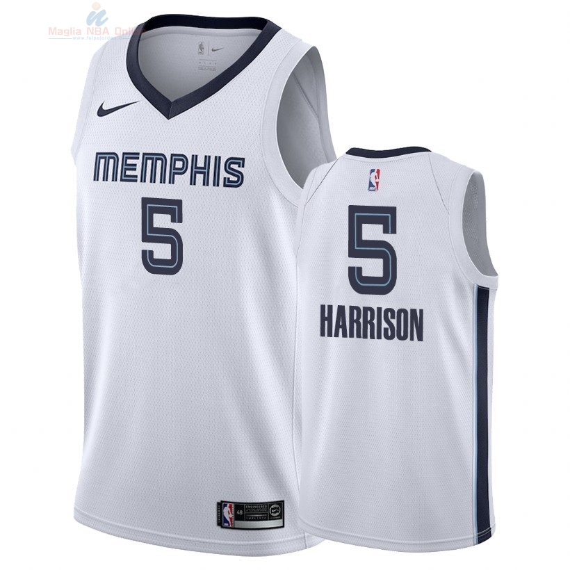 Acquista Maglia NBA Nike Memphis Grizzlies #5 Andrew Harrison Bianco Association 2018-19