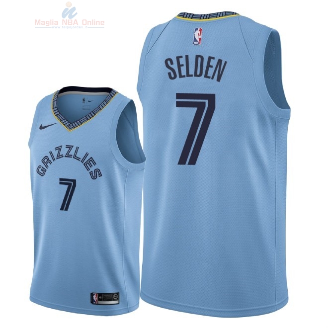 Acquista Maglia NBA Nike Memphis Grizzlies #7 Wayne Selden Blu Statement 2018-19