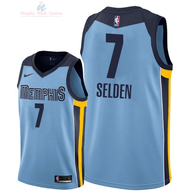 Acquista Maglia NBA Nike Memphis Grizzlies #7 Wayne Selden Blu Statement 2018