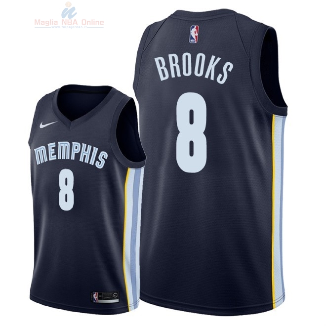 Acquista Maglia NBA Nike Memphis Grizzlies #8 MarShon Brooks Marino Icon 2018