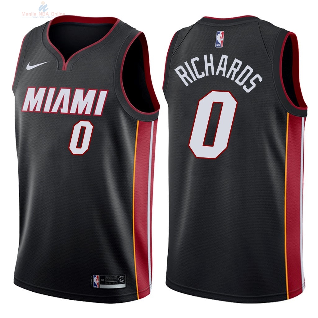 Acquista Maglia NBA Nike Miami Heat #0 Josh Richardson Nero Icon 2018