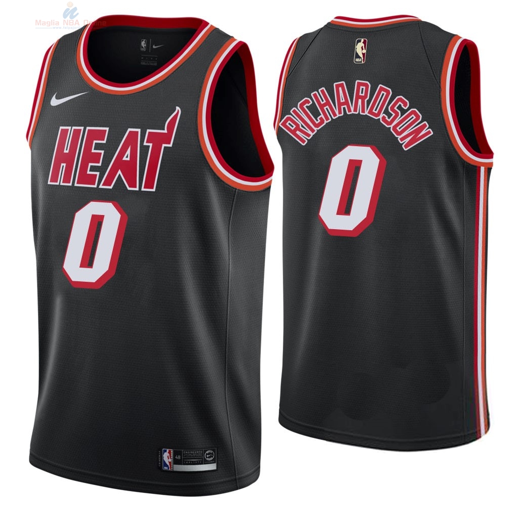 Acquista Maglia NBA Nike Miami Heat #0 Josh Richardson Retro Nero 2018