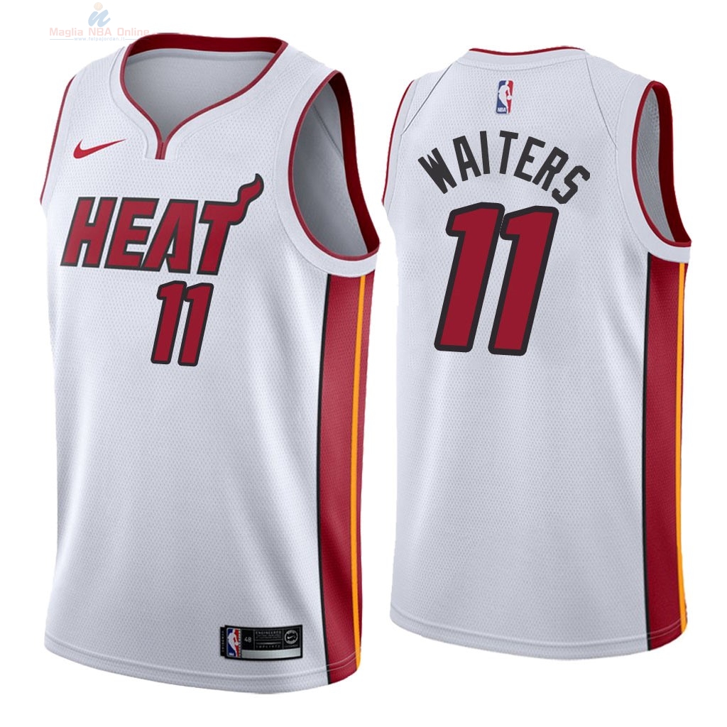 Acquista Maglia NBA Nike Miami Heat #11 Dion Waiters Bianco Association 2018